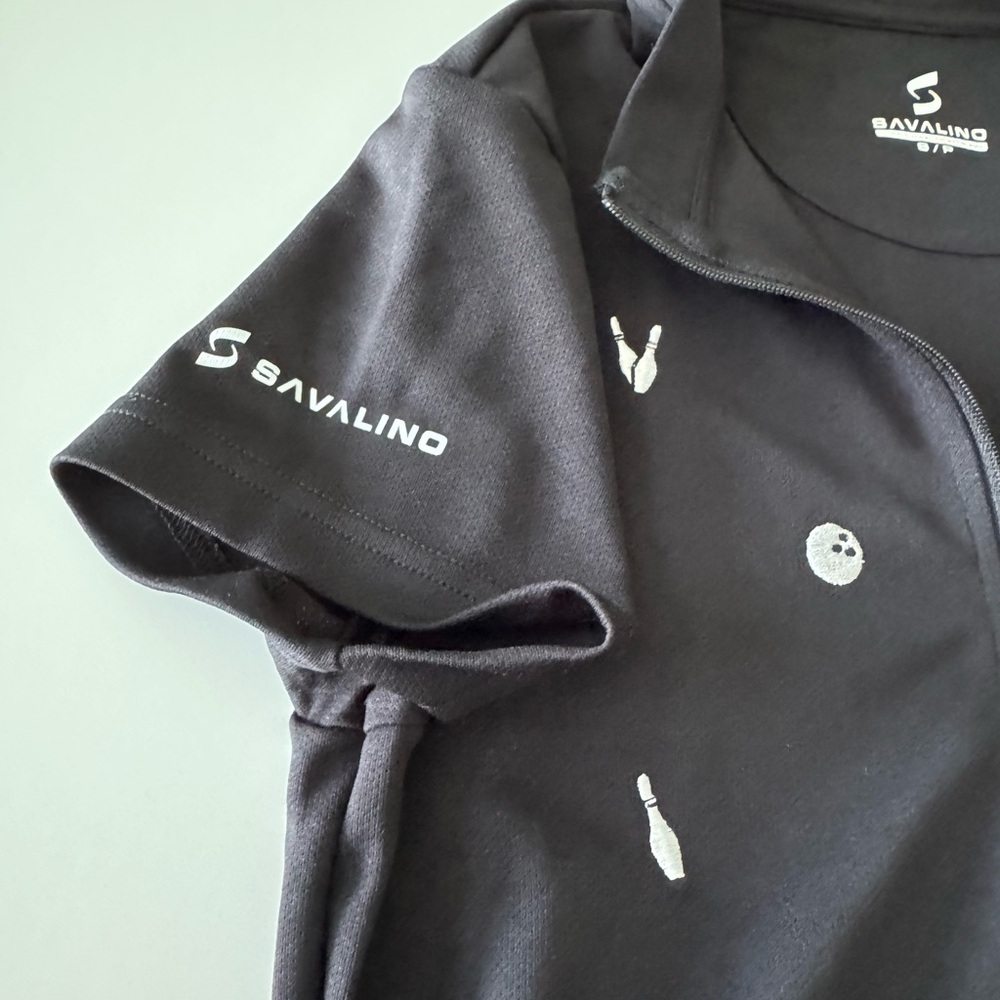 Savalino Angelina Bowling Jersey with Embroidered Details Size S - Picture 5 of 9